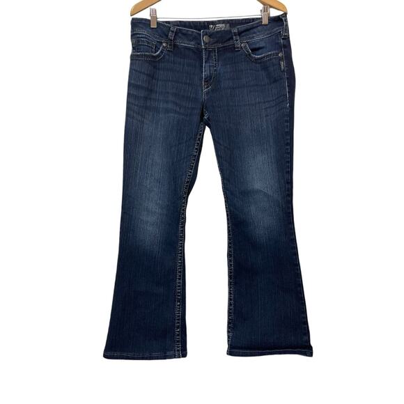 Silver Suki Surplus Bootcut Jeans Women's Size 34x 28.5 Blue Stretch Denim - Picture 1 of 12